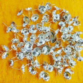 Silver Coated Flowers For Lakshmi Devi Pooja (108 Flowers)